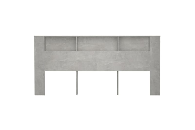 beBasic Sängynpääty säilytystilalla betoninharmaa 220x18,5x104,5 cm - Harmaa - Huonekalut - Sänky - Sängyn lisävarusteet & sängynpäädyt - Sängynpääty