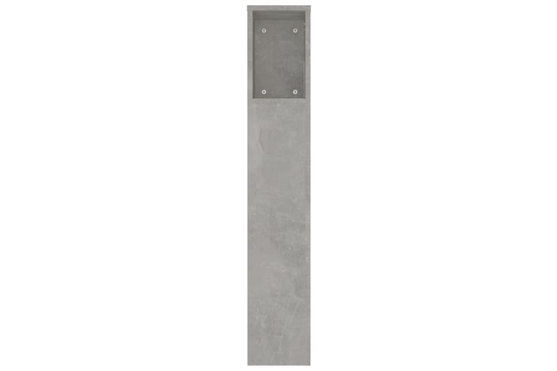 beBasic Sängynpääty säilytystilalla betoninharmaa 220x18,5x104,5 cm - Harmaa - Huonekalut - Sänky - Sängyn lisävarusteet & sängynpäädyt - Sängynpääty
