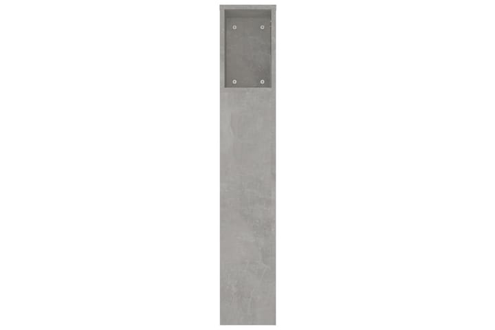 beBasic Sängynpääty säilytystilalla betoninharmaa 220x18,5x104,5 cm - Harmaa - Sängynpääty