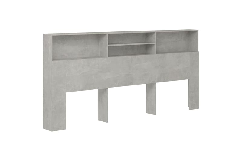 beBasic Sängynpääty säilytystilalla betoninharmaa 220x19x103,5 cm - Harmaa - Huonekalut - Sänky - Sängyn lisävarusteet & sängynpäädyt - Sängynpääty