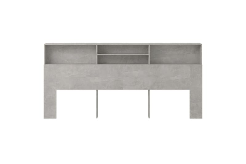 beBasic Sängynpääty säilytystilalla betoninharmaa 220x19x103,5 cm - Harmaa - Huonekalut - Sänky - Sängyn lisävarusteet & sängynpäädyt - Sängynpääty