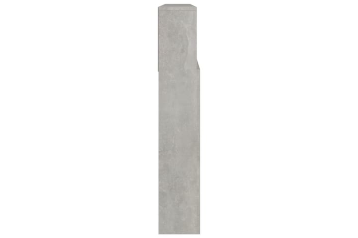 beBasic Sängynpääty säilytystilalla betoninharmaa 220x19x103,5 cm - Harmaa - Sängynpääty