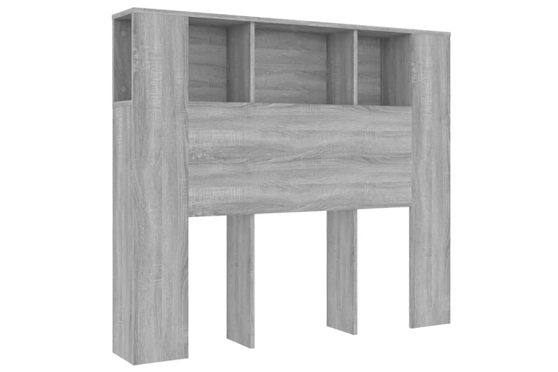 beBasic Sängynpääty säilytystilalla harmaa Sonoma 120x18,5x104,5 cm - Harmaa - Huonekalut - Sänky - Sängyn lisävarusteet & sängynpäädyt - Sängynpääty