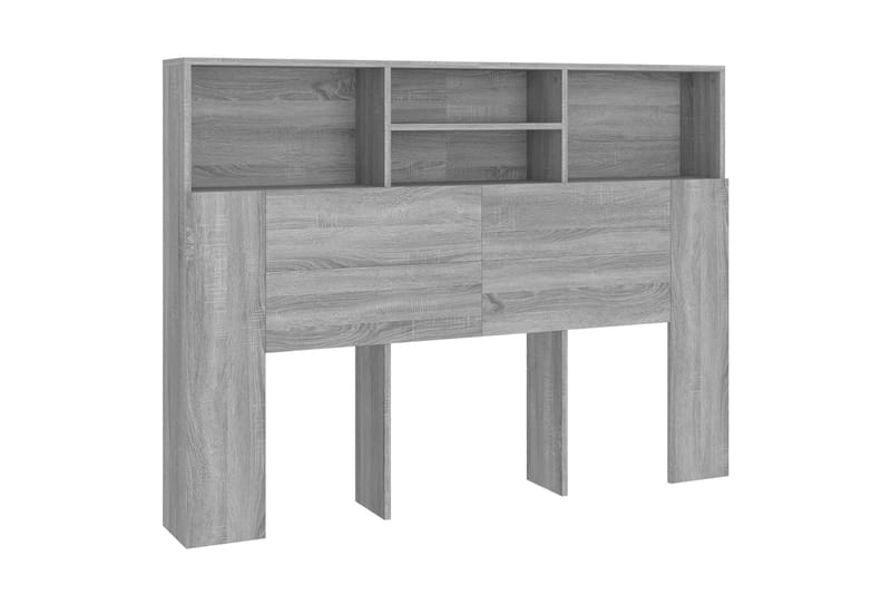 beBasic Sängynpääty säilytystilalla harmaa Sonoma 140x19x103,5 cm - Harmaa - Huonekalut - Sänky - Sängyn lisävarusteet & sängynpäädyt - Sängynpääty