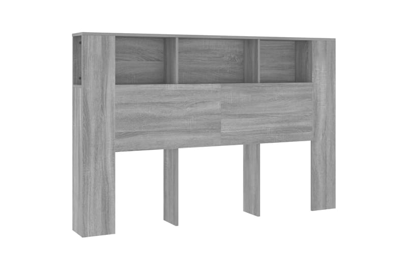 beBasic Sängynpääty säilytystilalla harmaa Sonoma 160x18,5x104,5 cm - Harmaa - Huonekalut - Sänky - Sängyn lisävarusteet & sängynpäädyt - Sängynpääty