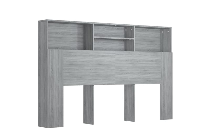beBasic Sängynpääty säilytystilalla harmaa Sonoma 160x19x103,5 cm - Harmaa - Huonekalut - Sänky - Sängyn lisävarusteet & sängynpäädyt - Sängynpääty
