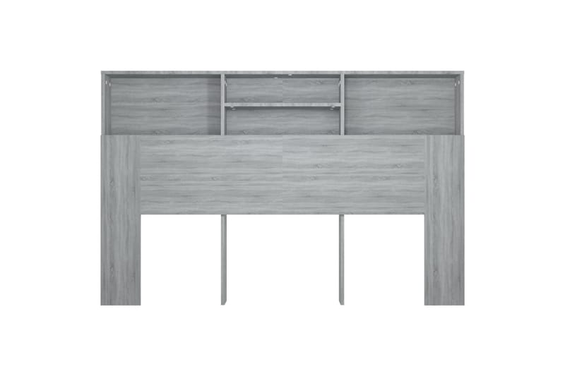 beBasic Sängynpääty säilytystilalla harmaa Sonoma 160x19x103,5 cm - Harmaa - Huonekalut - Sänky - Sängyn lisävarusteet & sängynpäädyt - Sängynpääty