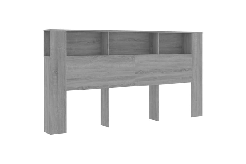 beBasic Sängynpääty säilytystilalla harmaa Sonoma 200x18,5x104,5 cm - Harmaa - Huonekalut - Sänky - Sängyn lisävarusteet & sängynpäädyt - Sängynpääty