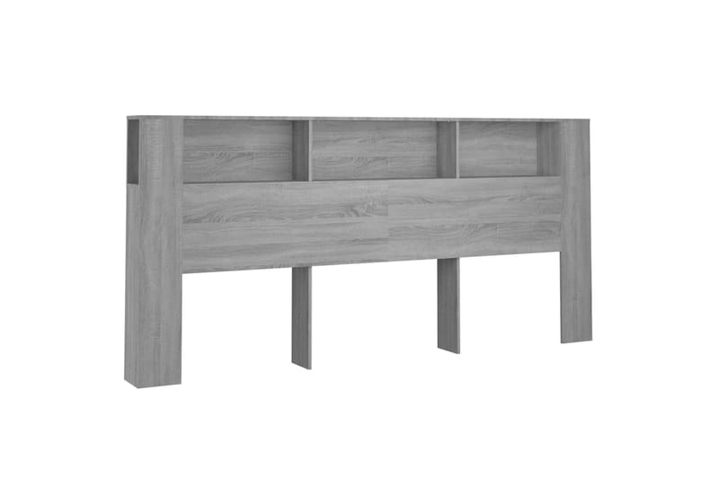 beBasic Sängynpääty säilytystilalla harmaa Sonoma 220x18,5x104,5 cm - Harmaa - Huonekalut - Sänky - Sängyn lisävarusteet & sängynpäädyt - Sängynpääty