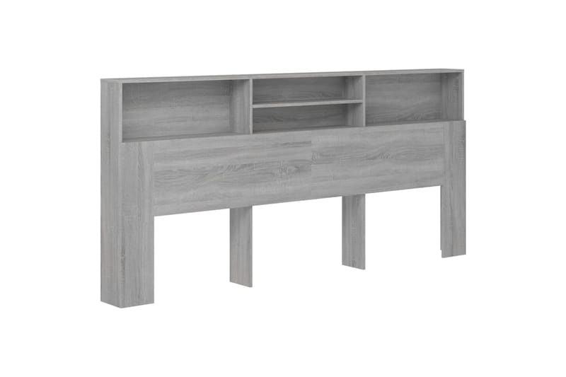 beBasic Sängynpääty säilytystilalla harmaa Sonoma 220x19x103,5 cm - Harmaa - Huonekalut - Sänky - Sängyn lisävarusteet & sängynpäädyt - Sängynpääty