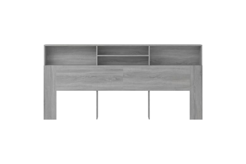 beBasic Sängynpääty säilytystilalla harmaa Sonoma 220x19x103,5 cm - Harmaa - Huonekalut - Sänky - Sängyn lisävarusteet & sängynpäädyt - Sängynpääty