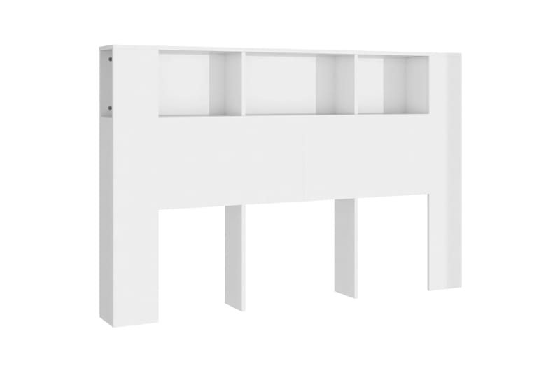 beBasic Sängynpääty säilytystilalla korkeakiilto valk 160x18,5x104,5 cm - Valkoinen - Huonekalut - Sänky - Sängyn lisävarusteet & sängynpäädyt - Sängynpääty