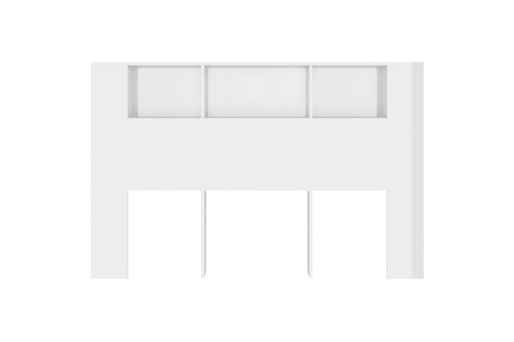 beBasic Sängynpääty säilytystilalla korkeakiilto valk 160x18,5x104,5 cm - Valkoinen - Sängynpääty