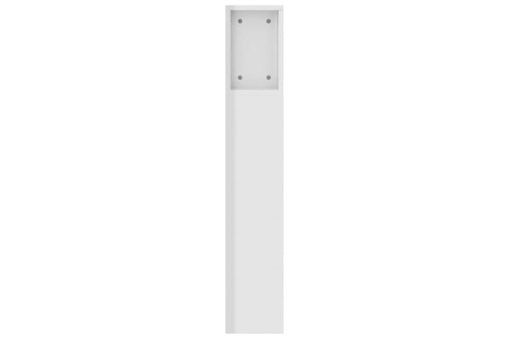 beBasic Sängynpääty säilytystilalla korkeakiilto valk 160x18,5x104,5 cm - Valkoinen - Sängynpääty