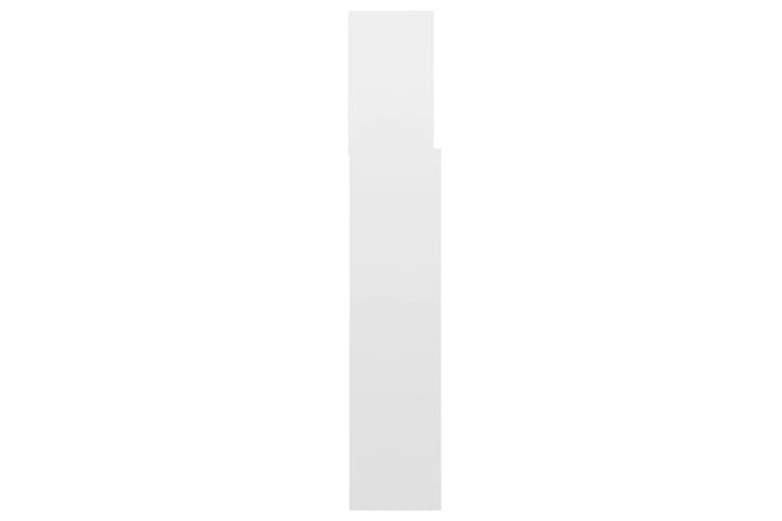 beBasic Sängynpääty säilytystilalla korkeakiilto valk. 160x19x103,5 cm - Valkoinen - Sängynpääty