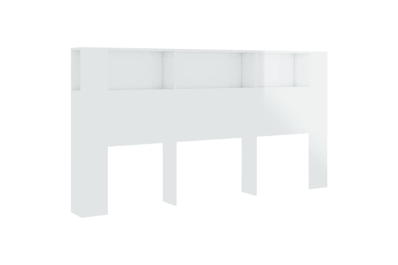 beBasic Sängynpääty säilytystilalla korkeakiilto valk 200x18,5x104,5 cm - Valkoinen - Huonekalut - Sänky - Sängyn lisävarusteet & sängynpäädyt - Sängynpääty