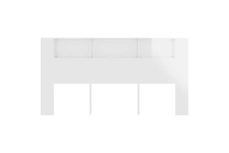 beBasic Sängynpääty säilytystilalla korkeakiilto valk 200x18,5x104,5 cm - Valkoinen - Huonekalut - Sänky - Sängyn lisävarusteet & sängynpäädyt - Sängynpääty