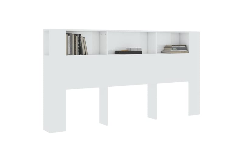 beBasic Sängynpääty säilytystilalla korkeakiilto valk 200x18,5x104,5 cm - Valkoinen - Huonekalut - Sänky - Sängyn lisävarusteet & sängynpäädyt - Sängynpääty