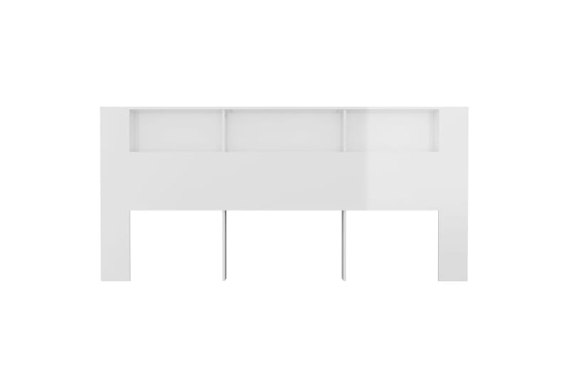 beBasic Sängynpääty säilytystilalla korkeakiilto valk 220x18,5x104,5 cm - Valkoinen - Huonekalut - Sänky - Sängyn lisävarusteet & sängynpäädyt - Sängynpääty