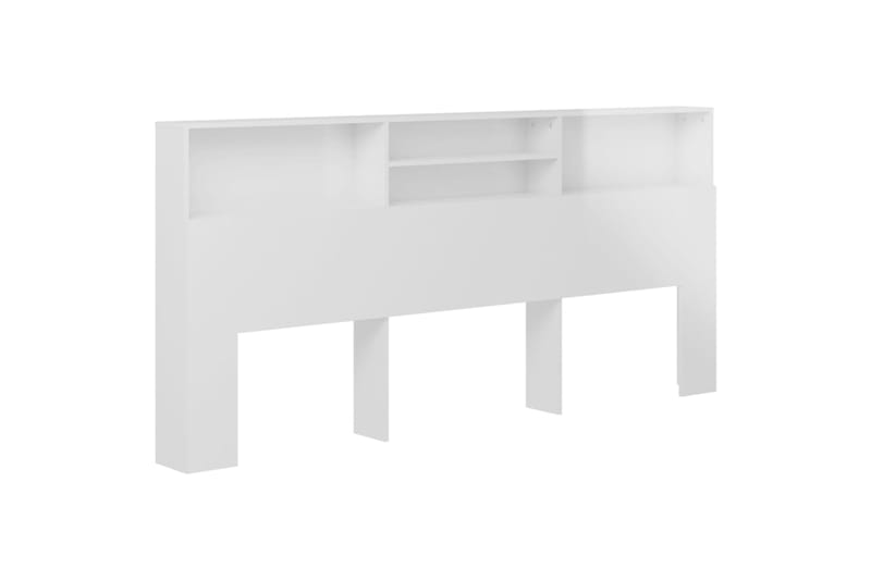 beBasic Sängynpääty säilytystilalla korkeakiilto valk. 220x19x103,5 cm - Valkoinen - Huonekalut - Sänky - Sängyn lisävarusteet & sängynpäädyt - Sängynpääty