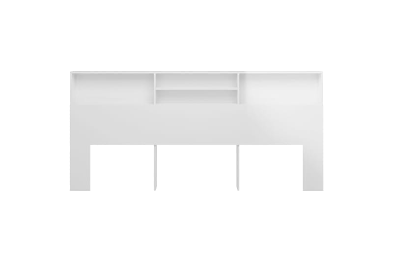 beBasic Sängynpääty säilytystilalla korkeakiilto valk. 220x19x103,5 cm - Valkoinen - Huonekalut - Sänky - Sängyn lisävarusteet & sängynpäädyt - Sängynpääty