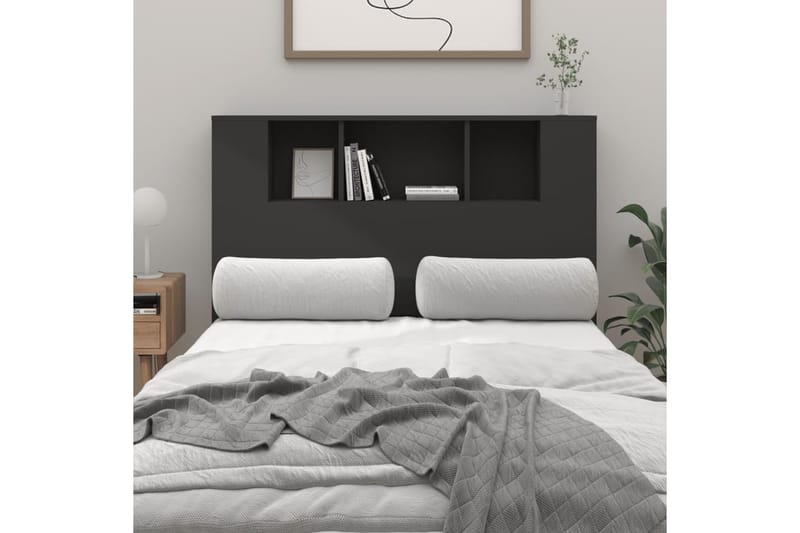 beBasic Sängynpääty säilytystilalla musta 120x18,5x104,5 cm - Musta - Huonekalut - Sänky - Sängyn lisävarusteet & sängynpäädyt - Sängynpääty