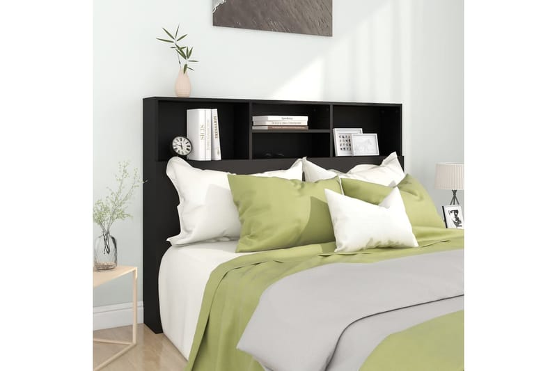beBasic Sängynpääty säilytystilalla musta 140x19x103,5 cm - Musta - Huonekalut - Sänky - Sängyn lisävarusteet & sängynpäädyt - Sängynpääty