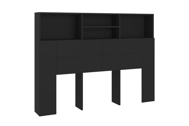 beBasic Sängynpääty säilytystilalla musta 140x19x103,5 cm - Musta - Huonekalut - Sänky - Sängyn lisävarusteet & sängynpäädyt - Sängynpääty