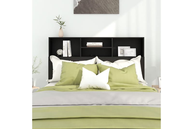 beBasic Sängynpääty säilytystilalla musta 140x19x103,5 cm - Musta - Huonekalut - Sänky - Sängyn lisävarusteet & sängynpäädyt - Sängynpääty
