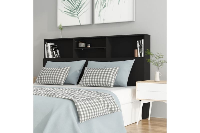 beBasic Sängynpääty säilytystilalla musta 160x19x103,5 cm - Musta - Huonekalut - Sänky - Sängyn lisävarusteet & sängynpäädyt - Sängynpääty