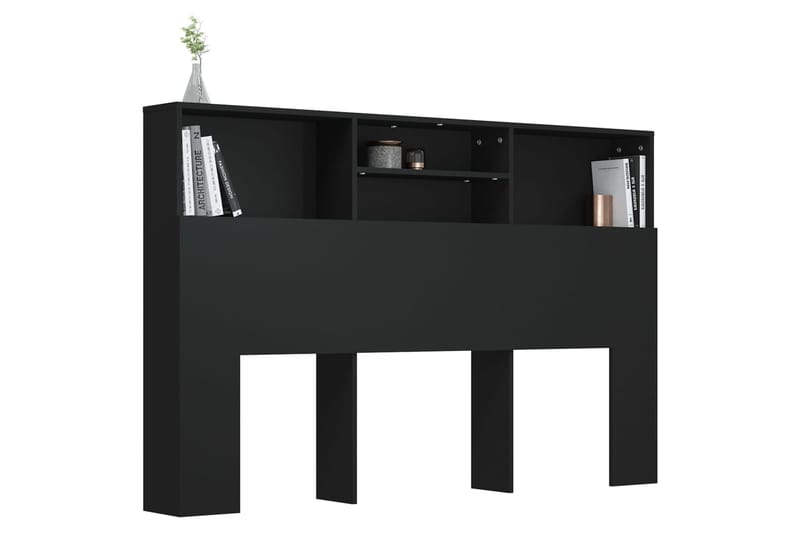 beBasic Sängynpääty säilytystilalla musta 160x19x103,5 cm - Musta - Huonekalut - Sänky - Sängyn lisävarusteet & sängynpäädyt - Sängynpääty