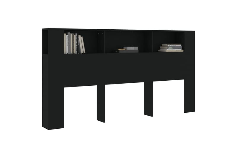 beBasic Sängynpääty säilytystilalla musta 200x18,5x104,5 cm - Musta - Huonekalut - Sänky - Sängyn lisävarusteet & sängynpäädyt - Sängynpääty