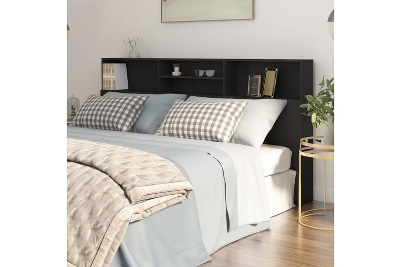 beBasic Sängynpääty säilytystilalla musta 200x19x103,5 cm - Musta - Huonekalut - Sänky - Sängyn lisävarusteet & sängynpäädyt - Sängynpääty