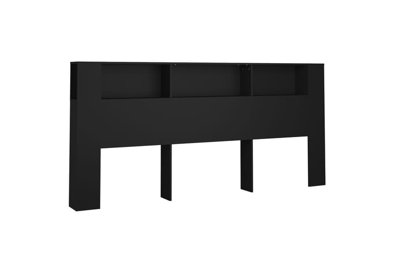 beBasic Sängynpääty säilytystilalla musta 220x18,5x104,5 cm - Musta - Huonekalut - Sänky - Sängyn lisävarusteet & sängynpäädyt - Sängynpääty
