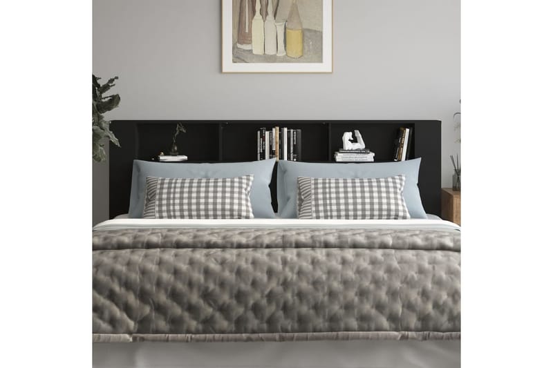 beBasic Sängynpääty säilytystilalla musta 220x18,5x104,5 cm - Musta - Huonekalut - Sänky - Sängyn lisävarusteet & sängynpäädyt - Sängynpääty