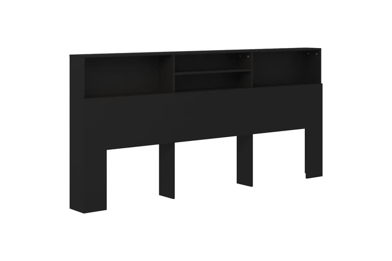beBasic Sängynpääty säilytystilalla musta 220x19x103,5 cm - Musta - Huonekalut - Sänky - Sängyn lisävarusteet & sängynpäädyt - Sängynpääty