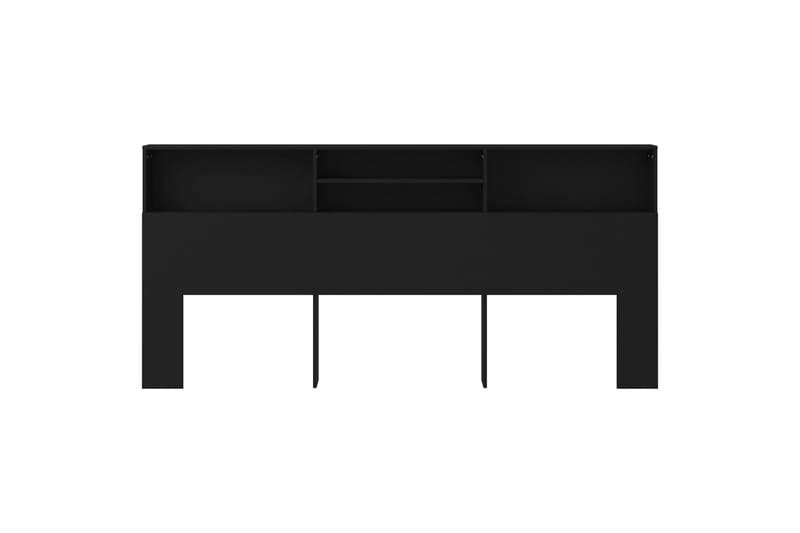 beBasic Sängynpääty säilytystilalla musta 220x19x103,5 cm - Musta - Huonekalut - Sänky - Sängyn lisävarusteet & sängynpäädyt - Sängynpääty