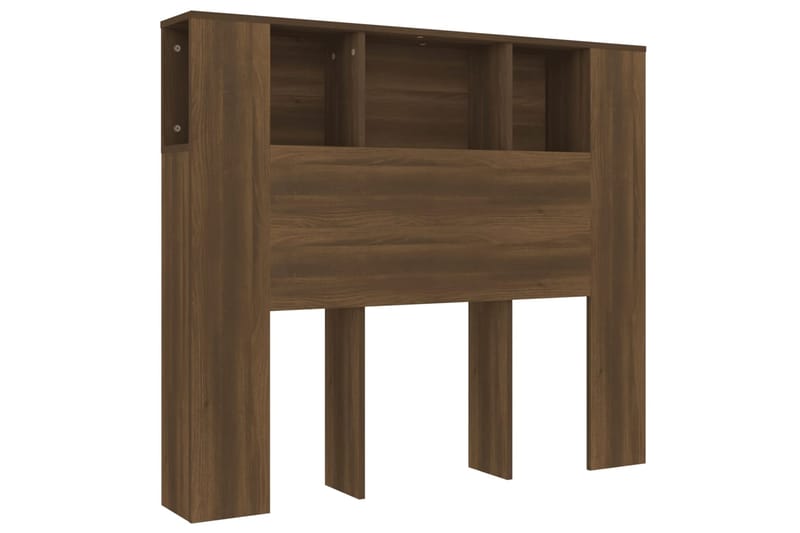 beBasic Sängynpääty säilytystilalla ruskea tammi 120x18,5x104,5 cm - Ruskea - Huonekalut - Sänky - Sängyn lisävarusteet & sängynpäädyt - Sängynpääty