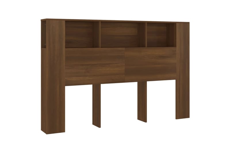 beBasic Sängynpääty säilytystilalla ruskea tammi 160x18,5x104,5 cm - Ruskea - Huonekalut - Sänky - Sängyn lisävarusteet & sängynpäädyt - Sängynpääty