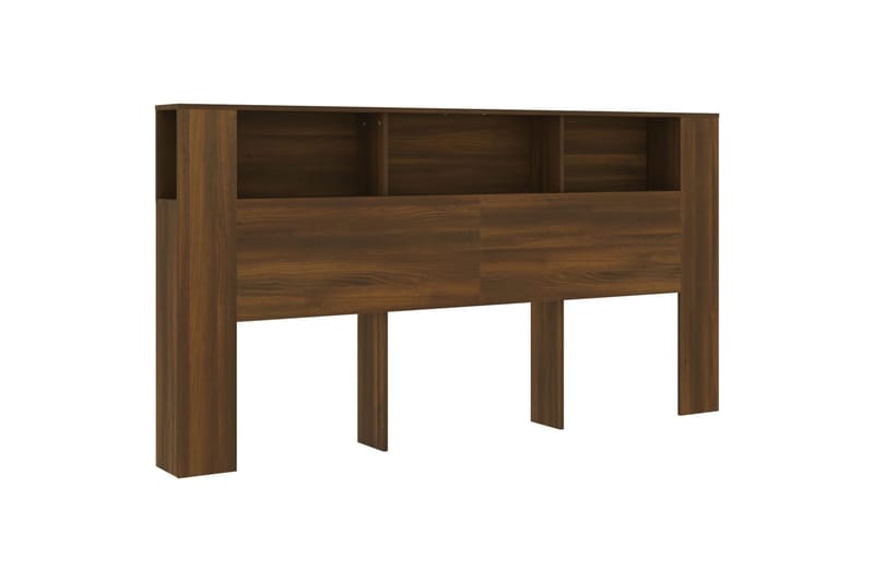 beBasic Sängynpääty säilytystilalla ruskea tammi 200x18,5x104,5 cm - Ruskea - Huonekalut - Sänky - Sängyn lisävarusteet & sängynpäädyt - Sängynpääty