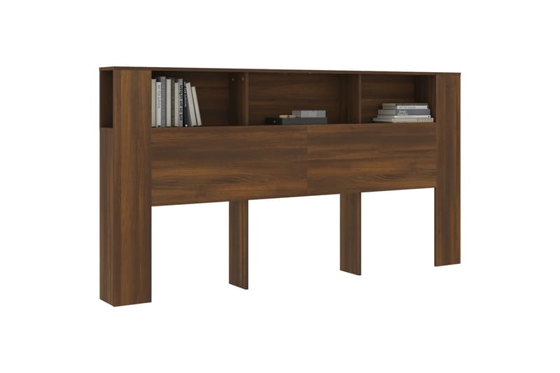 beBasic Sängynpääty säilytystilalla ruskea tammi 200x18,5x104,5 cm - Ruskea - Huonekalut - Sänky - Sängyn lisävarusteet & sängynpäädyt - Sängynpääty