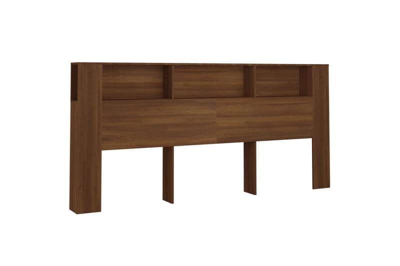 beBasic Sängynpääty säilytystilalla ruskea tammi 220x18,5x104,5 cm - Ruskea - Huonekalut - Sänky - Sängyn lisävarusteet & sängynpäädyt - Sängynpääty
