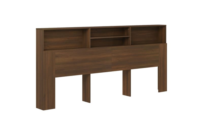 beBasic Sängynpääty säilytystilalla ruskea tammi 220x19x103,5 cm - Ruskea - Huonekalut - Sänky - Sängyn lisävarusteet & sängynpäädyt - Sängynpääty