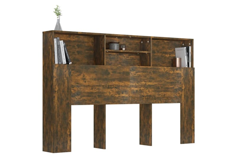 beBasic Sängynpääty säilytystilalla savutammi 160x19x103,5 cm - Ruskea - Huonekalut - Sänky - Sängyn lisävarusteet & sängynpäädyt - Sängynpääty