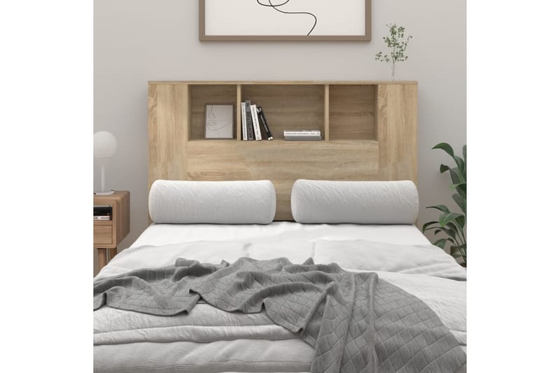 beBasic Sängynpääty säilytystilalla Sonoma-tammi 120x18,5x104,5 cm - Ruskea - Huonekalut - Sänky - Sängyn lisävarusteet & sängynpäädyt - Sängynpääty