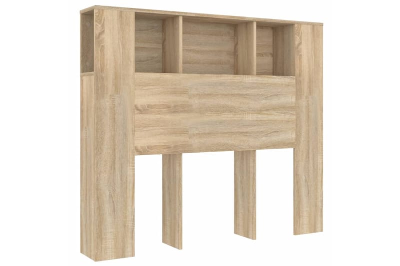 beBasic Sängynpääty säilytystilalla Sonoma-tammi 120x18,5x104,5 cm - Ruskea - Huonekalut - Sänky - Sängyn lisävarusteet & sängynpäädyt - Sängynpääty