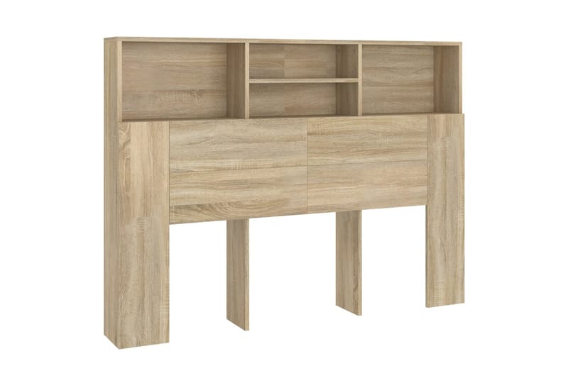 beBasic Sängynpääty säilytystilalla Sonoma-tammi 140x19x103,5 cm - Ruskea - Huonekalut - Sänky - Sängyn lisävarusteet & sängynpäädyt - Sängynpääty