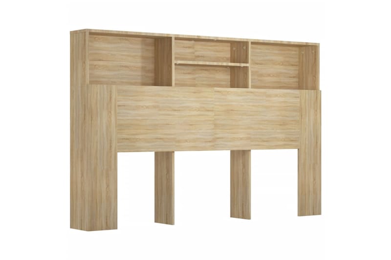 beBasic Sängynpääty säilytystilalla Sonoma-tammi 160x19x103,5 cm - Ruskea - Huonekalut - Sänky - Sängyn lisävarusteet & sängynpäädyt - Sängynpääty