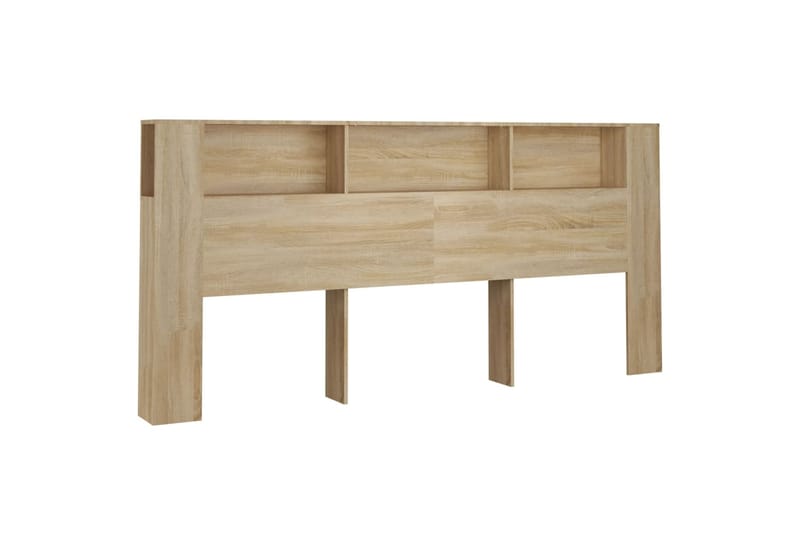 beBasic Sängynpääty säilytystilalla Sonoma-tammi 220x18,5x104,5 cm - Ruskea - Huonekalut - Sänky - Sängyn lisävarusteet & sängynpäädyt - Sängynpääty