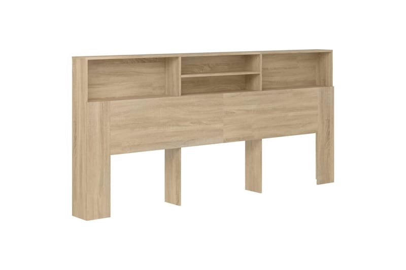 beBasic Sängynpääty säilytystilalla Sonoma-tammi 220x19x103,5 cm - Ruskea - Huonekalut - Sänky - Sängyn lisävarusteet & sängynpäädyt - Sängynpääty